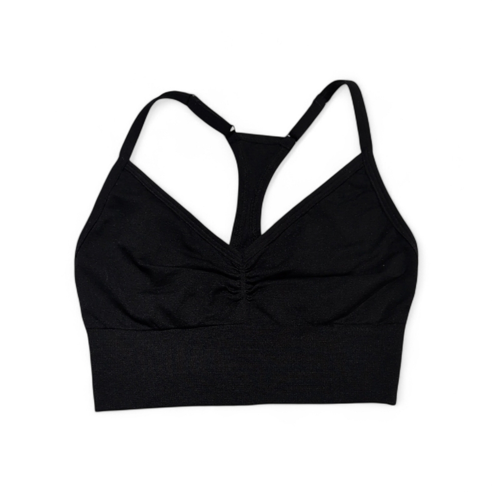 Spiritual Gangster Black T-Back Sports Bra
